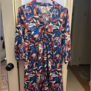 J. Crew Vibrant Long Sleeve Dress - Multicolor